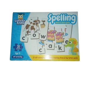 Spelling Match & Learn Game - Blue